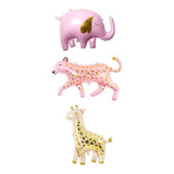 Pack Globos Elefante + Jirafa+ Leopardo Bebé 