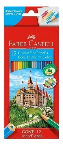 Set 12 Lápices De Colores Faber Castell Ecolápices Hexagon