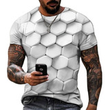 Anriy Camiseta Con Impresión Digital 3d Polygon Square