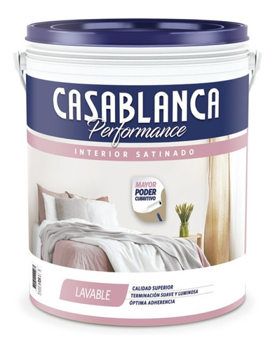 Latex Performance Interior Satinado 4 L Lavable Casablanca