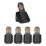Kit Telefone Sem Fio Ts 5120 + 4 Ramais Ts 5121 Intelbras