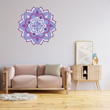 Vinilo Decorativo Pared Diseño Mándala Color Violeta 50x50cm