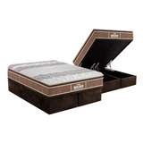 Cama Box Baú Queen: Colchão Espuma Probel D33 / Ep Guarda C