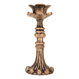 Candelabro Vintage Tallado En Bronce Bellamente Tallado .