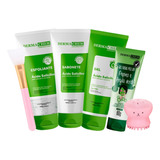 Kit Skin Care Limpeza Pele Oleosa C/ Máscara Pepino Acne