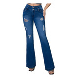 Jeans Mujer Pantalón Colombiano Mezclilla Strech Push Up 08u