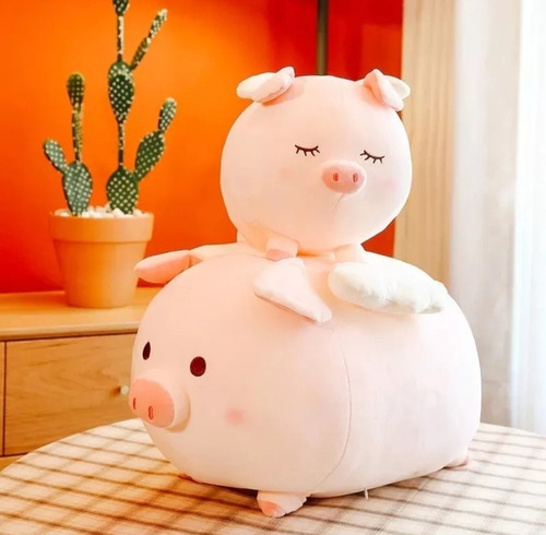 Pack X 2 Peluches Cerdito Kawai 23cmy35cm 