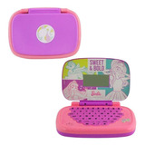 Candide Laptop Barbie Infantil Português/inglês 17x12cm Rosa