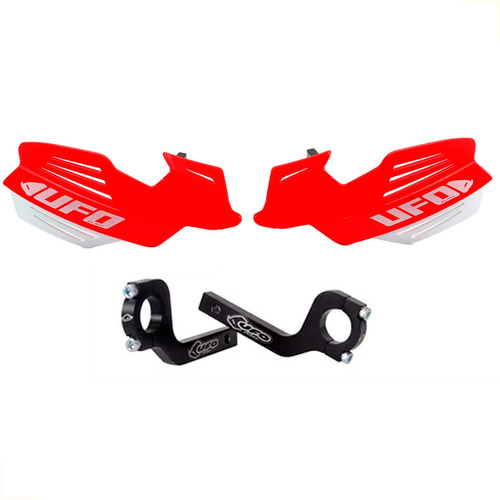 Cubre Puños Ufo Motocross Honda Crf 250 450 - Rojo/blanco