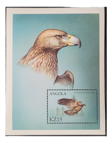 2000 Fauna- Aves Rapaces Aguila- Angola (bloque) Mint