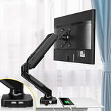 Soporte De Monitor Negro Con Usb Y Altura Ajustable 11.6  - 