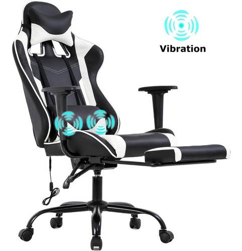 Silla Gamer Best Office Con Masajeador Blanca