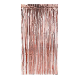 Cortina Metalizada Decorativa 1x2m Cor Rose Gold Make+