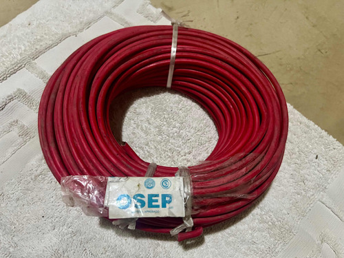 Cable 6mm Rojo 45 Metros Nuevo Osep Ind Arg