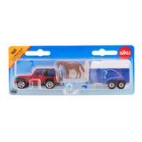 Camion Jeep Con Trailer Y Caballo - Siku Series 16