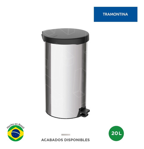 Bote De Basura Acero Inoxidable Con Pedal New  20 L