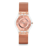 Reloj Swatch Hello Darling De Acero Rosa Gold Ss08k104m