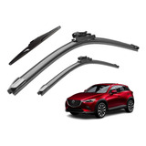 Kit 3 Limpiaparabrisas Para Mazda Cx-3 2015 2016 2017 2018 