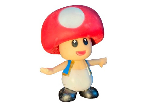 Figuras Pvc De Super Mario Bros Toad 15cm Luz Y Sonido