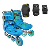 Patines Freeskate Moderno Ajustable Bota Dura /protecciones