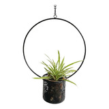 Porta Maceta Colgante Metal Soporte Para Plantas Redondo