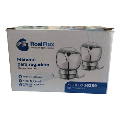 Grifería De Baño Cromado Roalflux Doble Comando Acero Inoxidable Plateado