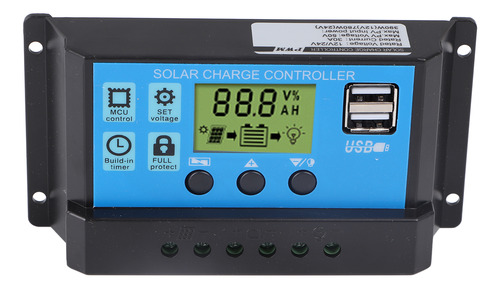 Controlador Solar, Regulador, Panel 30a, Batería Inteligente