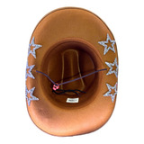 Gorro Sombrero Cowboy Vaquera Texas 6 Estrellas Glitter 