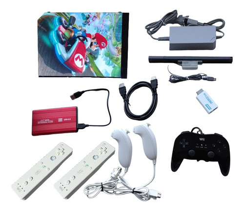 Nintendo Wii Con Varios Controles -  Hdmi -  Disco Duro