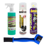 Kit Limpiador Lubricante Rk300 Cepillo Moto Bici Sia++