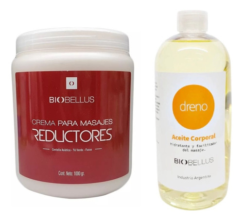 Aceite Dreno 500ml + Crema Reductores 1k - Biobellus