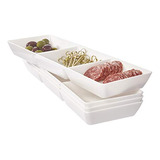 Avant 3compartment Plastic Appetizer Bandeja Para Servir | C