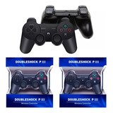 Kit 2 Controles Wireless Para Ps3 - Double Shock - Sem Fio 