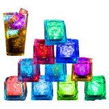 Hielo Led Cotillon Luminoso Cubitos Luz Cocktail Colores X6