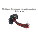 60 Piezas Conector, Broche Para Pila Cuadrada De 9v 9 Volts