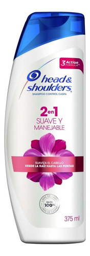 Shampoo Head & Shoulders Suave Y Manejable En Botella De 375ml Por 1 Unidad