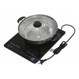 Cocina Anafe Táctil Eléctrico Inducción 2100w + Olla Env Color Negro