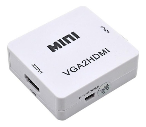 Adaptador Conversor Vga A Hdmi 1080p Full Hd + Cables