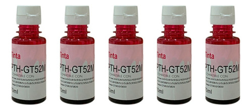 5 Tintas Compatible Con Hp Gt52 Magenta 410 415 Gt52m