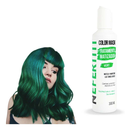 Matizador Verde Para Cabello Y Mechas Keratina Sin Parabenos