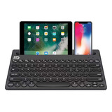 Mini Teclado Inalambrico Con Porta Tablet | Negro / Attoe