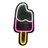 Letrero Led Neón Paleta Paleteria Helado Malteada Decoración