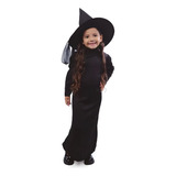 Vestido Bruxa Gótica Halloween Fantasia Infantil Chapéu Capa