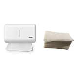 Porta Papel Toalha Compacto Branco + Papel Toalha 1000folhas