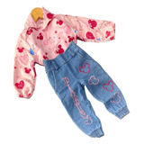 Moda Conjunto Infantil Minnie Grife Camisão+ Calça Jogger N1
