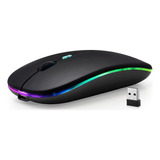 Mouse Ratón Inalámbrico Bluetooth Usb Recargable Colores Rgb