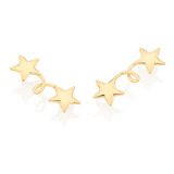 Brinco Ear Cuff Torcido Com Estrelas - Rommanel 526723