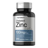 Gluconato De Zinc 100 Mg Con 250 Tabletas Horbaach Importado