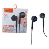 Audifonos Manos Libres In Ear 1.2m De Largo Audio Hd Mtf