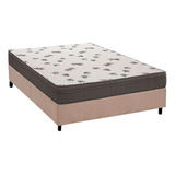 Cama Box Casal: Colchão D45 Ortobom Light+base Crc Suede Be